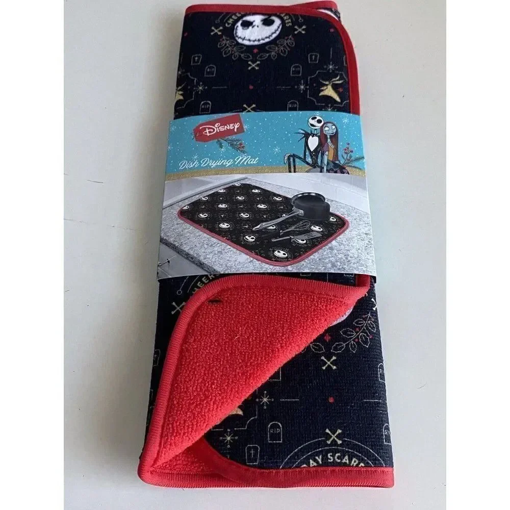 Disney Nightmare Before Christmas Jack‎ Skellington Dish Drying Mat Holiday NEW